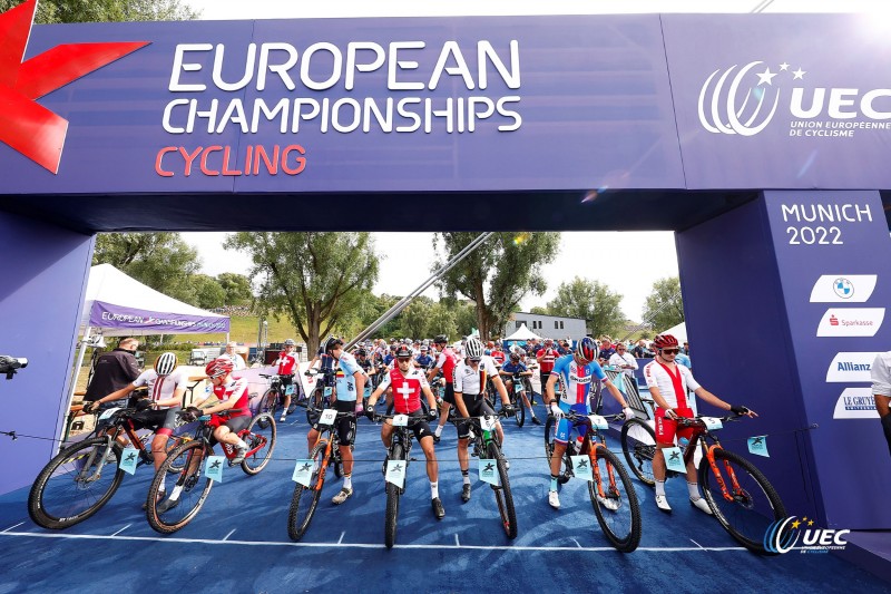 European Championships Munich 2022 - 2022 UEC MTB XCO Elite European Championships - Men's Cross-country - 19/08/2022 - Scenery - Start - photo Luca Bettini/UEC/SprintCyclingAgency?2022